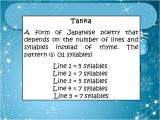 Tanka Poem Template Types and Elements Of Poetry
