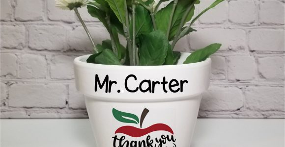 Teacher Appreciation Gift Card Flower Pot Flower Pot Beautiful Personalized Flower Pots This
