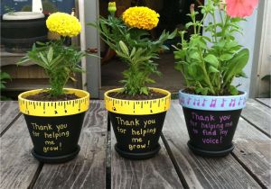 Teacher Appreciation Gift Card Flower Pot Hand Painted Flower Pots for End Of the Year Teacher Gifts