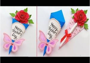 Teacher Day Ke Card Kaise Banaye Jate Hain Diy Teacher S Day Pen Gift Card How to Make Teacher S Day