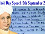Teacher Day Ke Liye Simple Card Teachers Day Speech In English Simple Speech for Students 2019 Sarvapalli Radhakrishnan