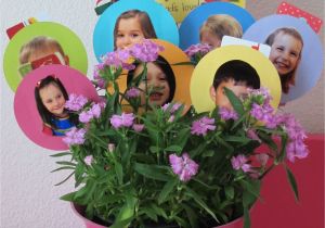 Teacher Gift Card Flower Pot Behind Each Of the Kids Faces is A Gift Card From their