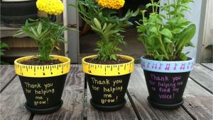 Teacher Gift Card Flower Pot Hand Painted Flower Pots for End Of the Year Teacher Gifts