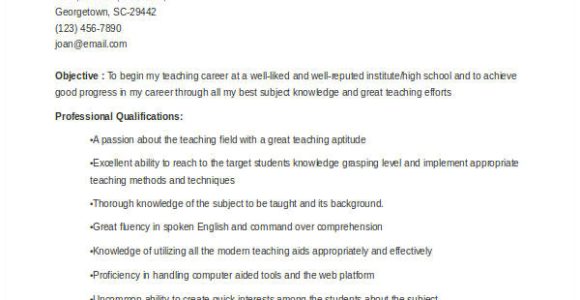 Teacher Job Application Resume Teacher Resume Examples 26 Free Word Pdf Documents
