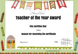 Teacher Of the Month Certificate Template Best Teacher Award Template Appreciation 1