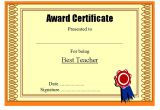 Teacher Of the Month Certificate Template Certificate Of Best Teacher 8 Ss Jpg Best 10 Templates