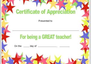 Teacher Of the Month Certificate Template Free Teacher Appreciation Certificates Download Word and