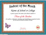 Teacher Of the Month Certificate Template Student Of the Month