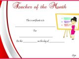 Teacher Of the Month Certificate Template Teacher Of the Month Certificate Templates 11 Word
