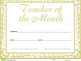 Teacher Of the Month Certificate Template Teacher Of the Month Certificate with Version Available