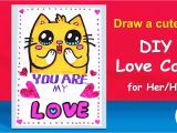 Teachers Day Card Crafting with Rachna Handmade I Love You Greeting Cards for Him Her Draw A Cute