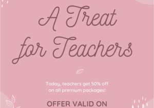 Teachers Day Card Edit Name Pink Illustrated National Teacher S Day Poster Templates