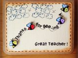 Teachers Day Card for Nursery M203 Thanks for Bee Ing A Great Teacher with Images