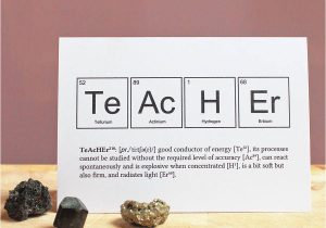 Teachers Day Card for Science Teacher Teacher Periodic Table Humourous Card Teachersdaycard with