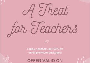 Teachers Day Card for Yoga Teacher Pink Illustrated National Teacher S Day Poster Templates