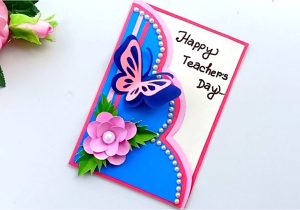 Teachers Day Card Making Youtube Diy Teacher S Day Card Handmade Teachers Day Card Making