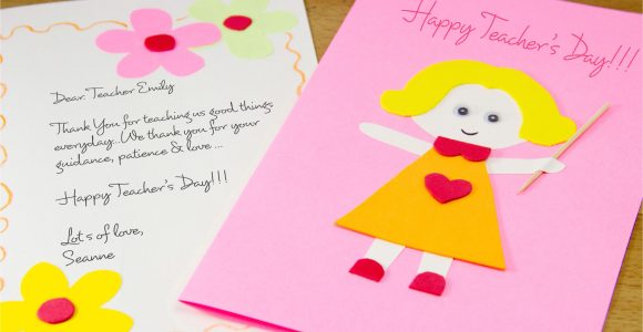 Teachers Day Card On White Paper How to Make A Homemade Teacher S Day Card 7 Steps with