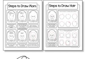 Teachers Day Card to Draw Mother S Day Card Portrait Of Mom Directed Drawing with