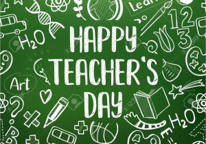 Teachers Day Card Vector Free Download Happy Teacher S Day Greeting On School Realistic Green Chalkboard