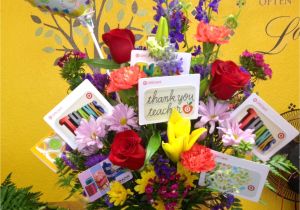 Teachers Day Card with Flower Teacher Appreciation Gift Card Flower Bouquet with Images