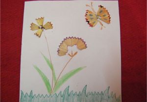 Teachers Day Card with Waste Material How to Make Pencil Shavings Art Craft From Waste Material