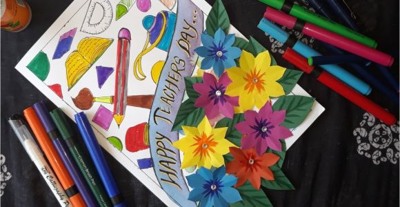 Teachers Day Greeting Card Youtube Diy Teachers Day Greeting Card How to Make Teachers Day Card at Home