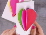 Teachers Day Heart Shape Card 3d Heart Card Video Video Valentine S Day Crafts for Kids Valentine Crafts Mothers Day Crafts