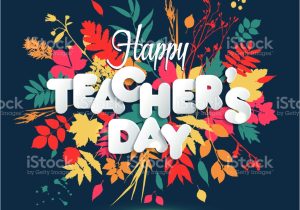 Teachers Day Invitation Card Writing Happy Teacher S Day Layout Design with Volume Paper