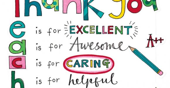 Teachers Day Thank U Card Rachel Ellen Designs Teacher Thank You Card with Images
