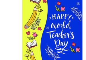 Teachers Day Wish Greeting Card Happy World S Teacher Day Greeting Card