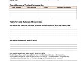 Team Contract Template In Project Management Project Team Agreement