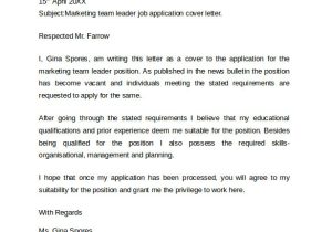 Team Leader Covering Letter Resume Cover Letter Example 11 Download Free Documents