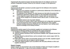 Tech Support Contract Template It Support Contract Template 9 Download Documents In