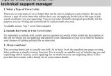 Technical Director Cover Letter Technical Support Manager Cover Letter