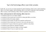 Technical Officer Cover Letter top 5 Chief Technology Officer Cover Letter Samples