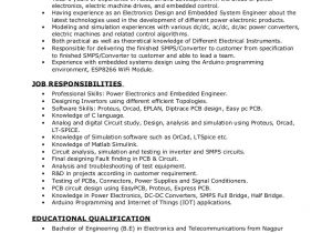 Technical Skills for Electronics Engineer Resume Power Electronics Engineer Resume Sachin Khante