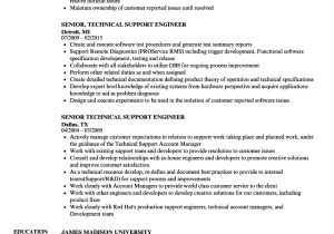 Technical Support Engineer Resume Doc Senior Technical Support Engineer Resume Samples Velvet Jobs