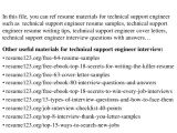 Technical Support Engineer Resume top 8 Technical Support Engineer Resume Samples