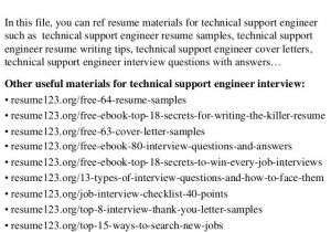 Technical Support Engineer Resume top 8 Technical Support Engineer Resume Samples