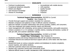 Technical Support Fresher Resume format Best Technical Support Resume Example Livecareer