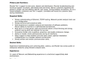 Technical Support Fresher Resume format Technical Resume Template 6 Free Word Pdf Document
