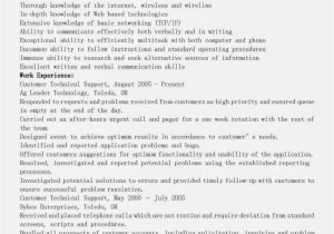 Technical Support Resume Samples Resume Samples Customer Technical Support Resume Sample