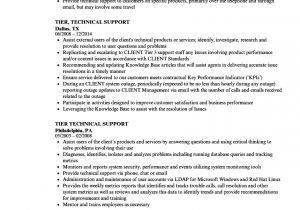 Technical Support Resume Samples Tier Technical Support Resume Samples Velvet Jobs