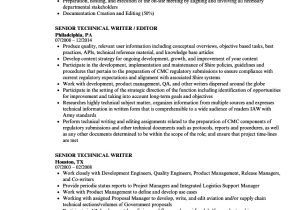 Technical Writer Resume Sample Technical Writer Resume Ipasphoto