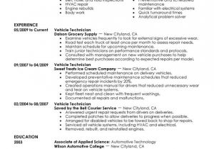Technician Resume Sample Automotive Technician Resume Examples Free to Try today