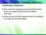 Technology Integration Lesson Plan Template Ppt Enhancing Lesson Planning Powerpoint Presentation