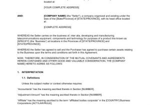 Telecom Contract Template asset Purchase Agreement for A Telecom Business Template