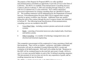 Telecom Contract Template Rfp Dgs 2034 Telecommunications Consulting Services