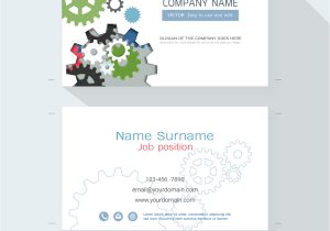 Template Business Card Free Download Engineering Business Card or Name Card Template