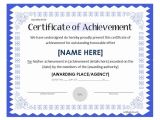 Template for A Certificate Of Achievement 40 Great Certificate Of Achievement Templates Free
